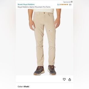 Royal Robbins Alpine Mountain Pro Men’s hiking everyday pants Khaki 31”/30”